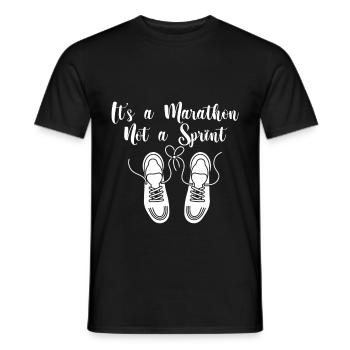 C’est un marathon, pas un sprint 4 - T-shirt homme - noir - Devant - AI Model Male 178 light (178cm)