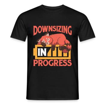 Downsizing In Progress 24 - Männer T-Shirt - Schwarz - Vorne - AI Model Male 178 light (178cm)