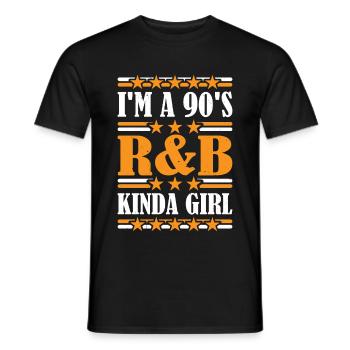 I'm A 90's R'B Kinda Girl 22 - Men's T-Shirt - black - Front - AI Model Male 178 light (178cm)