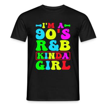 I'm A 90's R'B Kinda Girl 20 - Männer T-Shirt - Schwarz - Vorne - AI Model Male 178 light (178cm)