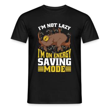 I'm Not Lazy I'm On Energy Saving Mode 5 - Männer T-Shirt - Schwarz - Vorne - AI Model Male 178 light (178cm)