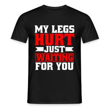 Mes jambes me font mal juste en attendant toi 22 - T-shirt homme - noir - Devant - AI Model Male 178 light (178cm)