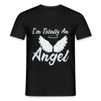 I'm Totally An Angel 4 - Männer T-Shirt - Schwarz - Vorne - AI Model Male 178 light (178cm)