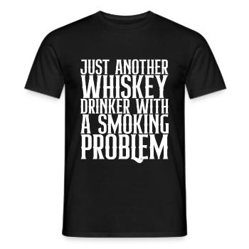 Juste un autre buveur de whisky avec un problème de tabagisme - T-shirt homme - noir - Devant - AI Model Male 178 light (178cm)