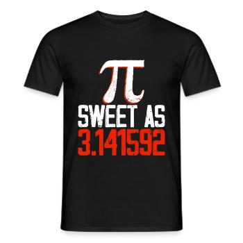 Sweet As 3.141592 4 - Men's T-Shirt - black - Front - AI Model Male 178 light (178cm)