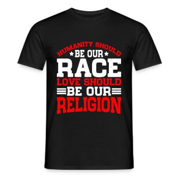 Love Should Be Our Religion 6 - Men's T-Shirt - black - Front - AI Model Male 178 light (178cm)