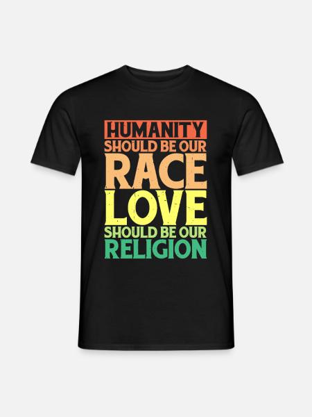 Love Should Be Our Religion 5 - Männer T-Shirt - Schwarz