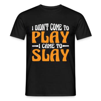Ik kwam niet om te spelen, ik kwam om 10 te doden - Heren T-shirt - zwart - Voor - AI Model Male 178 light (178cm)