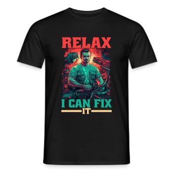 Relax I Can Fix It 17 - Men's T-Shirt - black - Front - AI Model Male 178 light (178cm)
