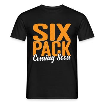 Six Pack Coming Soon 60 - Men's T-Shirt - black - Front - AI Model Male 178 light (178cm)