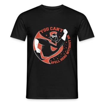 You Can't Spell Hero Without Hr 6 - Männer T-Shirt - Schwarz - Vorne - AI Model Male 178 light (178cm)