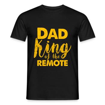 Dad King Of The Remote 3 - Männer T-Shirt - Schwarz - Vorne - AI Model Male 178 light (178cm)