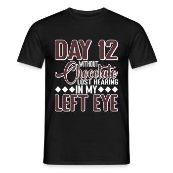 Without Chocolate, Lost Hearing In My Left Eye 7 - Men's T-Shirt - black - Front - AI Model Male 178 light (178cm)