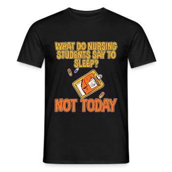 Que disent les étudiants en soins infirmiers au sommeil, pas aujourd’hui 2 - T-shirt homme - noir - Devant - AI Model Male 178 light (178cm)