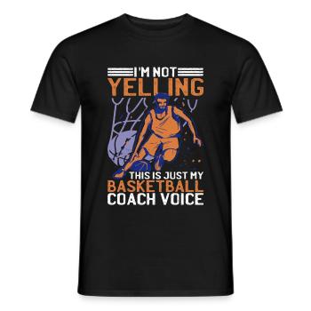 This Is Just My Basketball Coach Voice 2 - Men's T-Shirt - black - Front - AI Model Male 178 light (178cm)