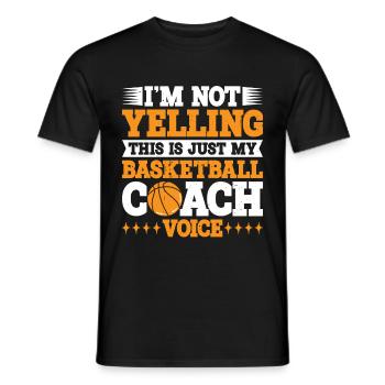 This Is Just My Basketball Coach Voice 3 - Men's T-Shirt - black - Front - AI Model Male 178 light (178cm)