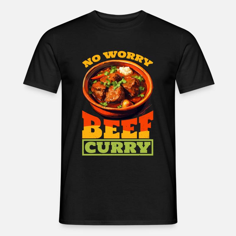 No Worry Beef Curry 4 - Men’s T-shirt - black