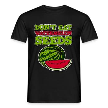 Don't Eat Watermelon Seeds 2 - Men's T-Shirt - black - Front - AI Model Male 178 light (178cm)