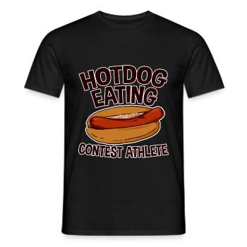 Hotdog Eating Contest Athlete 2 - Männer T-Shirt - Schwarz - Vorne - AI Model Male 178 light (178cm)