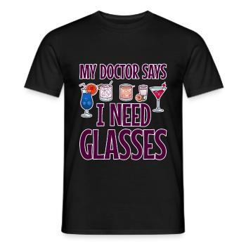 My Doctor Says I Need Glasses 2 - Men's T-Shirt - black - Front - AI Model Male 178 light (178cm)