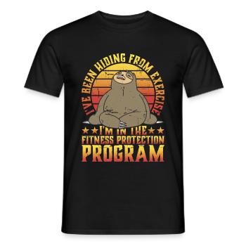 I'm In The Fitness Protection Program 3 - Männer T-Shirt - Schwarz - Vorne - AI Model Male 178 light (178cm)