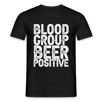 Blood Group Beer Positive 3 - Men's T-Shirt - black - Front - AI Model Male 178 light (178cm)