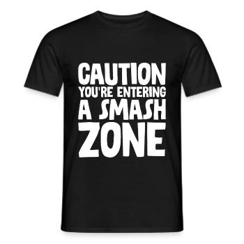 Caution You're Entering A Smash Zone - Men's T-Shirt - black - Front - AI Model Male 178 light (178cm)