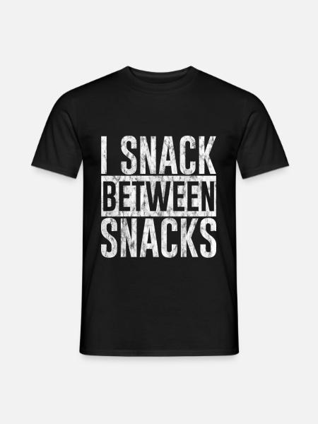 I Snack Between Snacks 3 - Men's T-Shirt - black