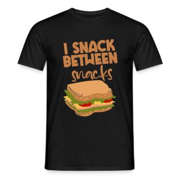 I Snack Between Snacks 2 - Men's T-Shirt - black - Front - AI Model Male 178 light (178cm)