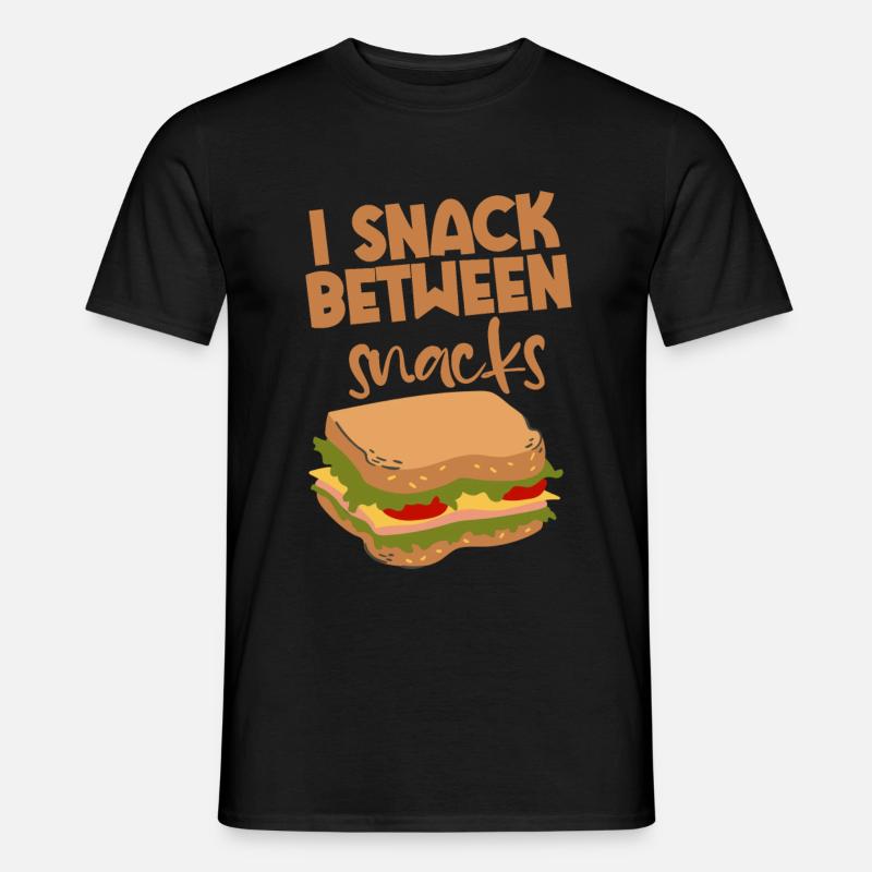 I Snack Between Snacks 2 - Männer T-Shirt - Schwarz