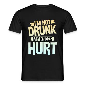 I'm Not Drunk My Knees Hurt 4 - Männer T-Shirt - Schwarz - Vorne - AI Model Male 178 light (178cm)