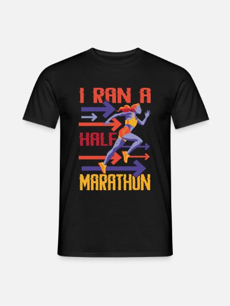 I Ran A Half Marathon - Men's T-Shirt - black