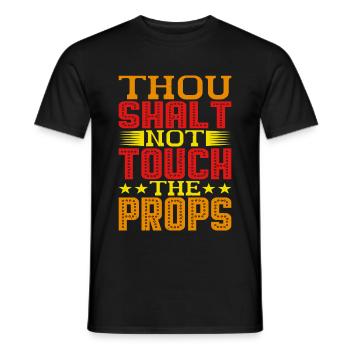 Tu ne toucheras pas aux accessoires - T-shirt homme - noir - Devant - AI Model Male 178 light (178cm)