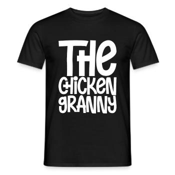 The Chicken Granny - Männer T-Shirt - Schwarz - Vorne - AI Model Male 178 light (178cm)