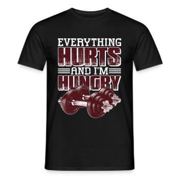 Tout fait mal et j’ai faim 5 - T-shirt homme - noir - Devant - AI Model Male 178 light (178cm)