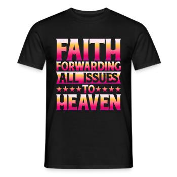 La foi transmet tous les problèmes au ciel 5 - T-shirt homme - noir - Devant - AI Model Male 178 light (178cm)