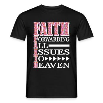 La foi transmet tous les problèmes au ciel 6 - T-shirt homme - noir - Devant - AI Model Male 178 light (178cm)