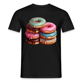 Donut für einen Donut-Liebhaber - Männer T-Shirt - Schwarz - Vorne - AI Model Male 178 light (178cm)
