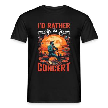 Je préfère être à un concert 10 - T-shirt homme - noir - Devant - AI Model Male 178 light (178cm)
