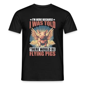 I Was Told There Would Be Flying Pigs 23 - Männer T-Shirt - Schwarz - Vorne - AI Model Male 178 light (178cm)