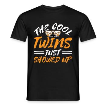 The Cool Twins Just Showed Up 33 - Men's T-Shirt - black - Front - AI Model Male 178 light (178cm)