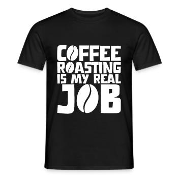 La torréfaction du café est mon vrai travail - T-shirt homme - noir - Devant - AI Model Male 178 light (178cm)