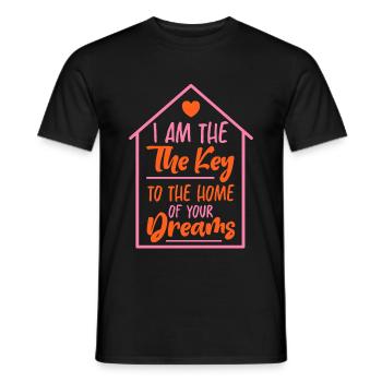 Je suis la clé de la maison de vos rêves 2 - T-shirt homme - noir - Devant - AI Model Male 178 light (178cm)
