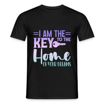 Je suis la clé de la maison de vos rêves 4 - T-shirt homme - noir - Devant - AI Model Male 178 light (178cm)