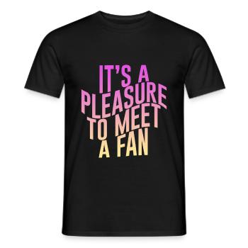 C’est un plaisir de rencontrer un fan 2 - T-shirt homme - noir - Devant - AI Model Male 178 light (178cm)