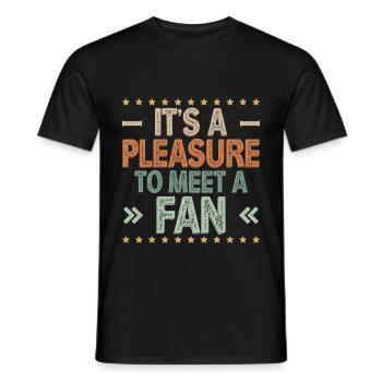 C’est un plaisir de rencontrer un fan 3 - T-shirt homme - noir - Devant - AI Model Male 178 light (178cm)
