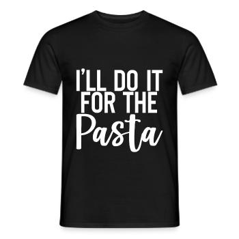 Je le ferai pour les pâtes - T-shirt homme - noir - Devant - AI Model Male 178 light (178cm)