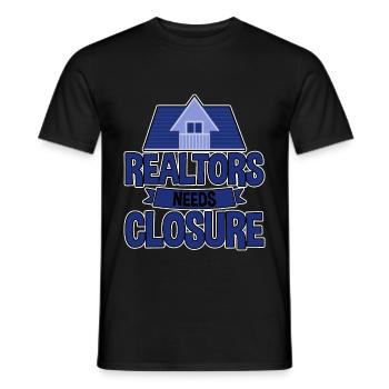 Realtors Need Closure 4 - Men's T-Shirt - black - Front - AI Model Male 178 light (178cm)