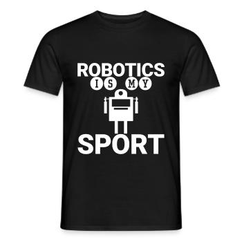 Robotics Is My Sport 4 - Men's T-Shirt - black - Front - AI Model Male 178 light (178cm)