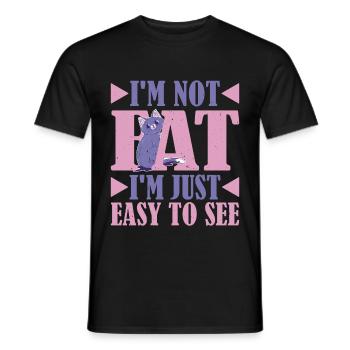 I'm Not Fat, I'm Just Easy To See 17 - Men's T-Shirt - black - Front - AI Model Male 178 light (178cm)